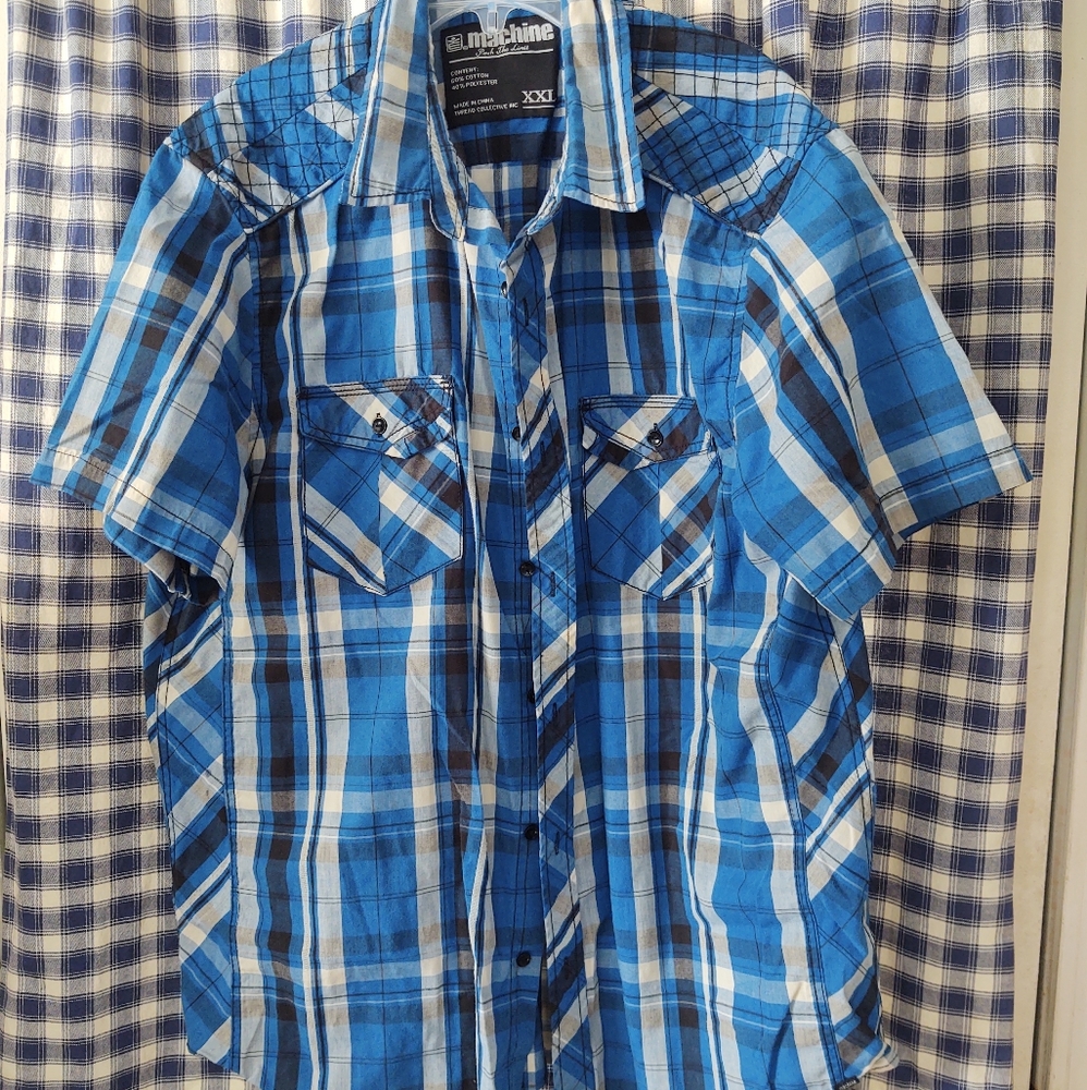 Mens machine 2XL button up shirt